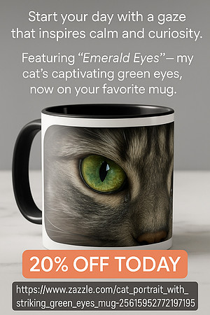 Emerald Eyes Coffee Mug for Stories