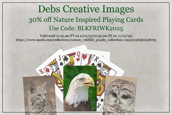 30% Off Nature-Inspired Playing Cards – Debs Creative Imag