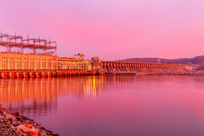 Sunrise on the Conowingo Dam in Darlington, MD