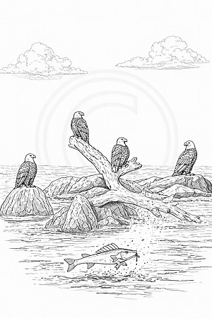 25 bald eagle coloring page
