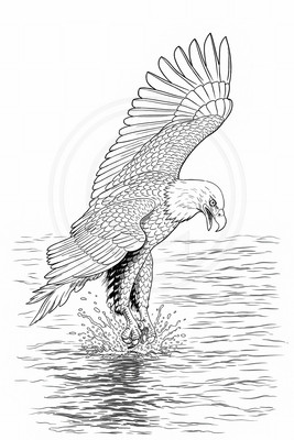 7 bald eagle coloring page