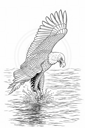 7 bald eagle coloring page