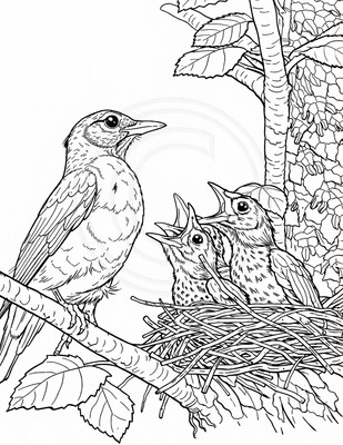 29a robin and babies
