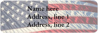 american flag return address label